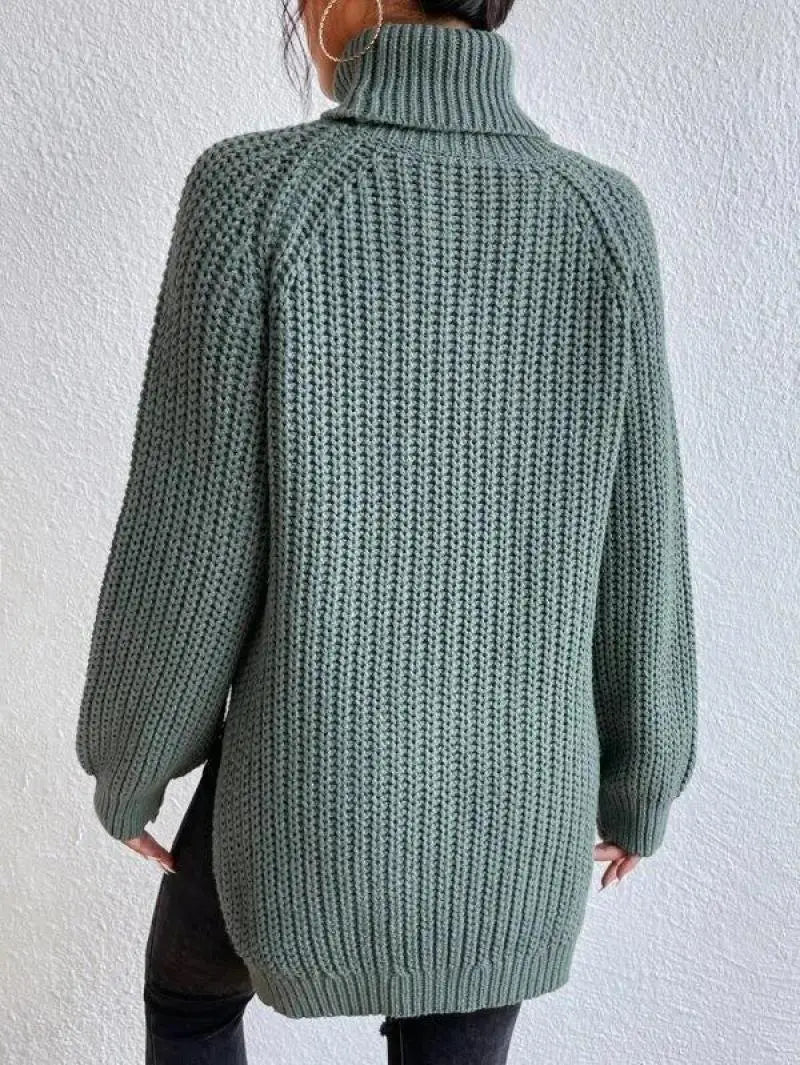 Mia™ - Comfortable Knit Turtleneck Long Sweater