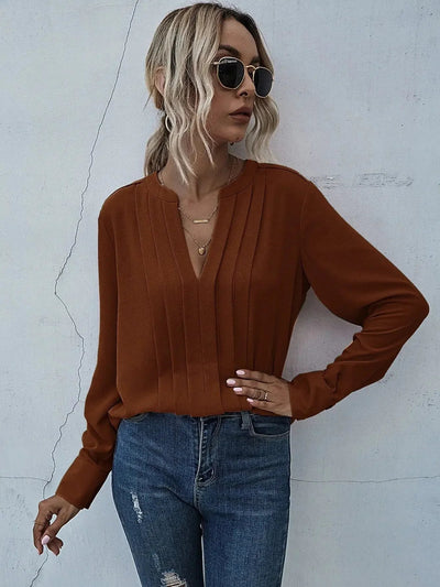 Aria™ - Elegant Pleated Blouse