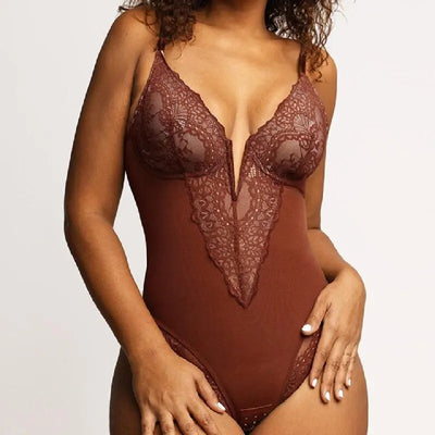 Ella™ - Shapewear Bodysuit With Deep V-Neck