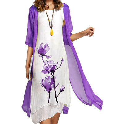 Aria™ - Elegant Dress With Cardigan