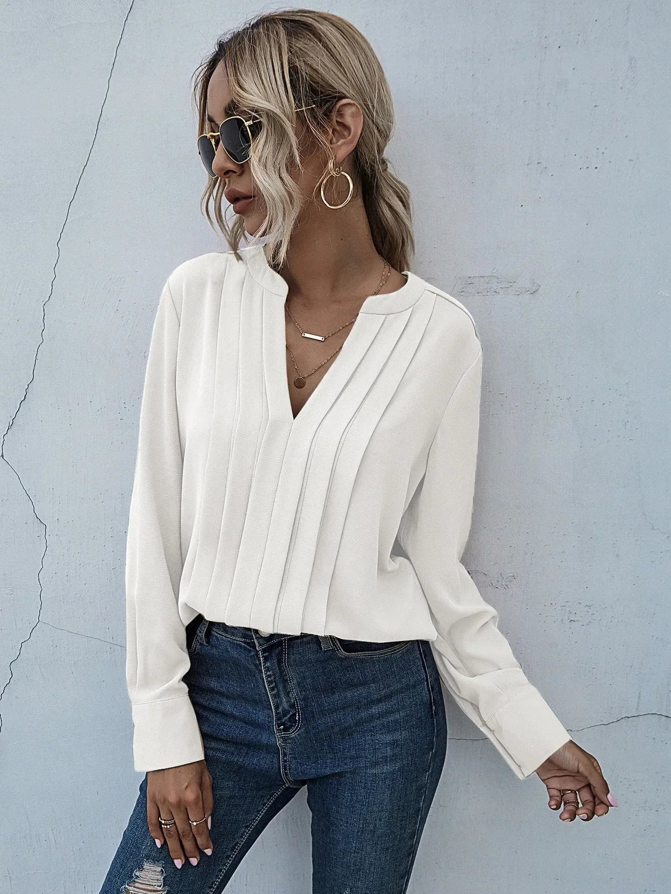 Aria™ - Elegant Pleated Blouse