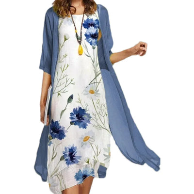 Aria™ - Elegant Dress With Cardigan
