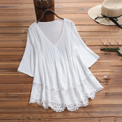 Abigail™ - Vintage Casual Lace Shirt