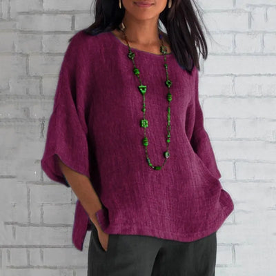 Aria™ - Loose Casual Linen Blouse