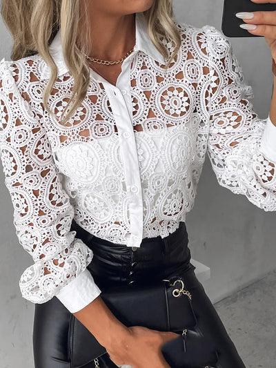 Hannah™ - Elegant Lace Blouse