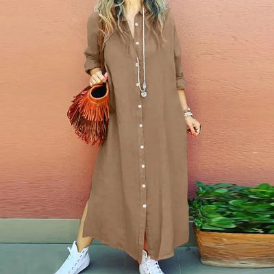 Harper™ - Soft Linen Shirt Dress