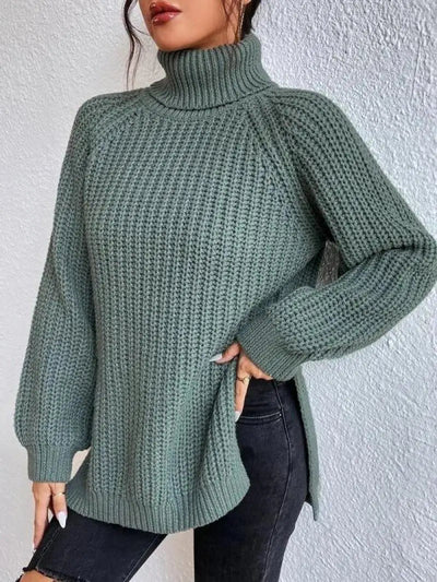 Mia™ - Comfortable Knit Turtleneck Long Sweater