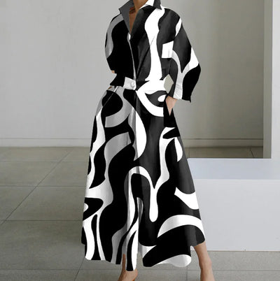 Luna™ - Elegant Printed Maxi Dress