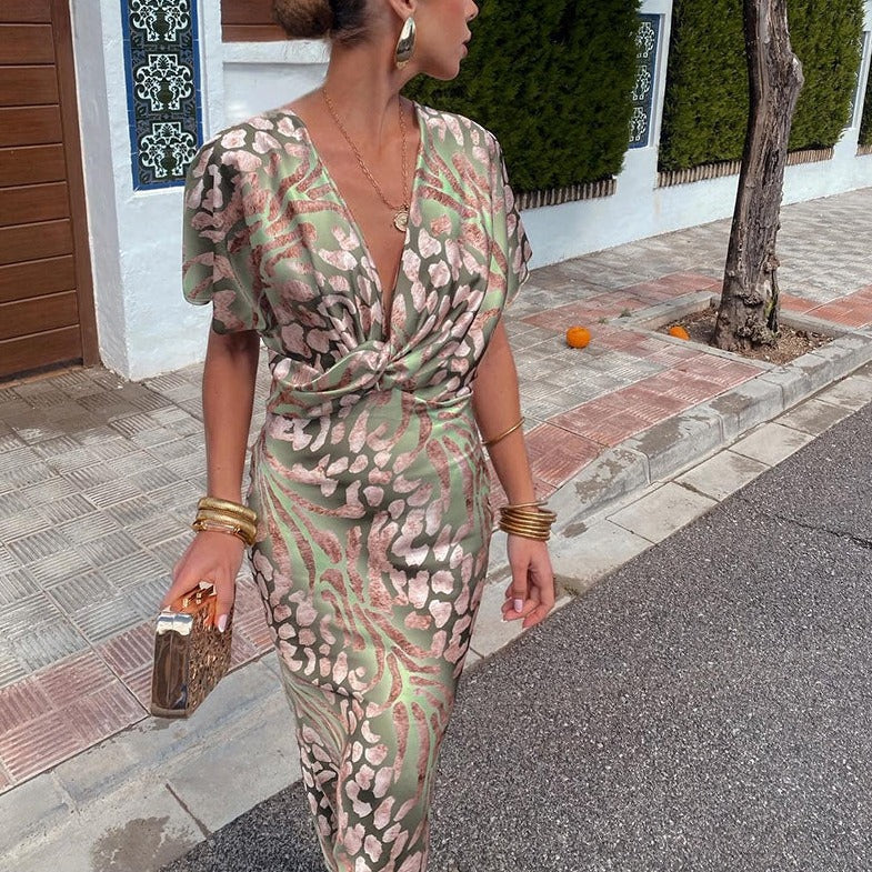 Madison™ - Modern V-Neck Maxi Dress