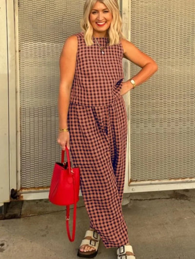 Victoria™ - Casual Plaid Two Piece Set