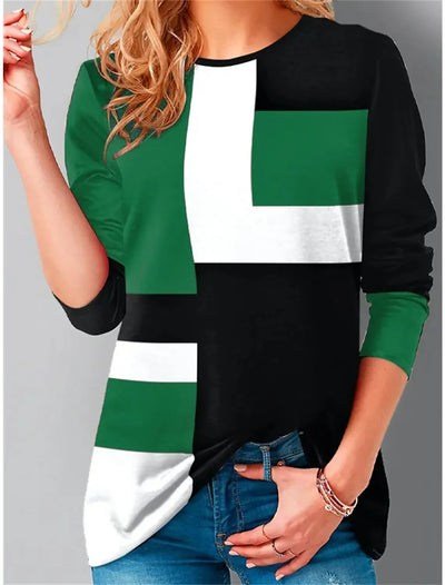 Aubrey™ - Vintage Comfy Color Block Sweatshirt