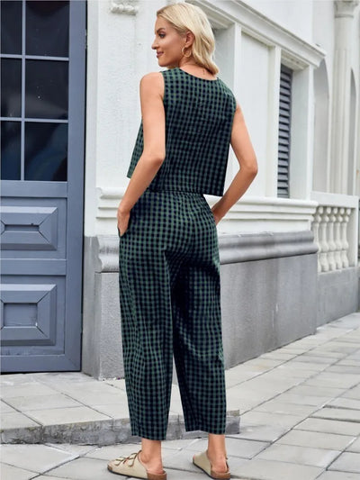 Victoria™ - Casual Plaid Two Piece Set