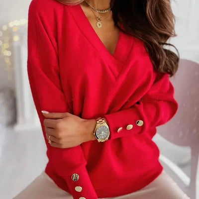 Amelia™ - Stylish V-neck Sweater