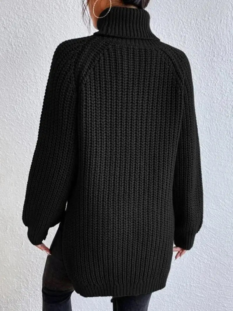 Mia™ - Comfortable Knit Turtleneck Long Sweater