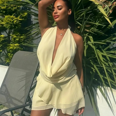Charlotte™ - Modern Sexy Backless Halter Mini Dress