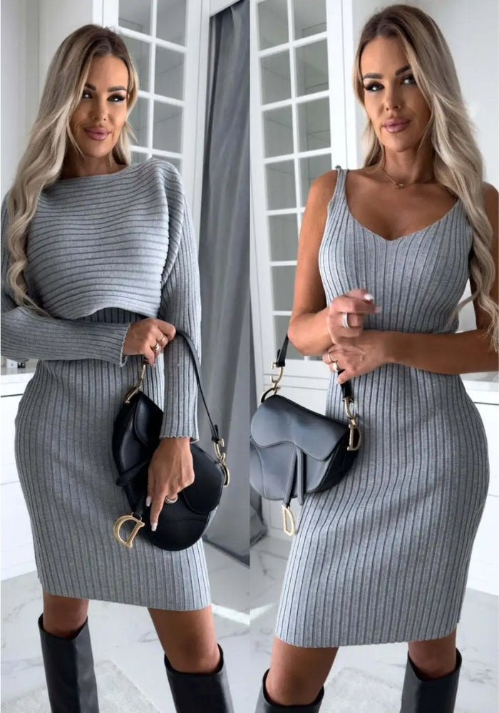 Scarlett™ -Stylish Two-piece Set (Dress and Sweater)