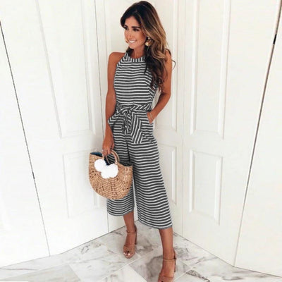 Mia™ - Comfortable Striped Jumpsuit