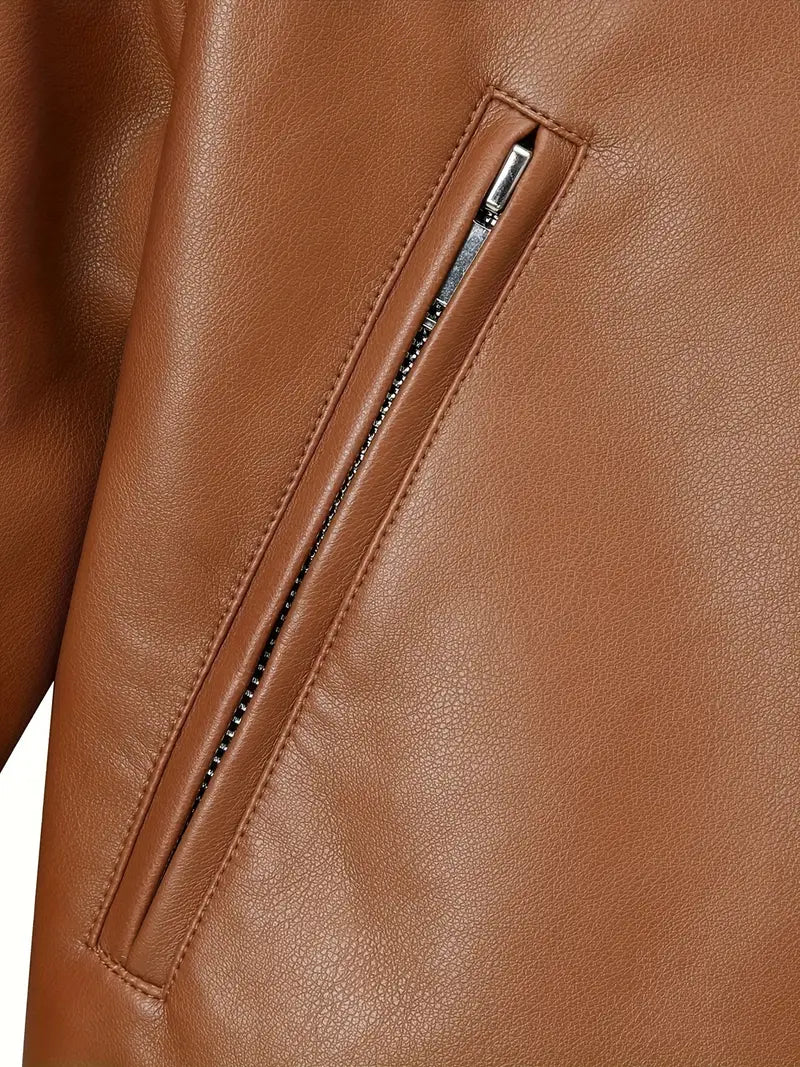 Logan™ - Stylish Outdoor Leisure Leather Baseball Jacket