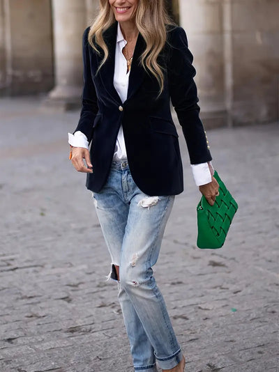Savannah™ - Elegant Velvet Blazer