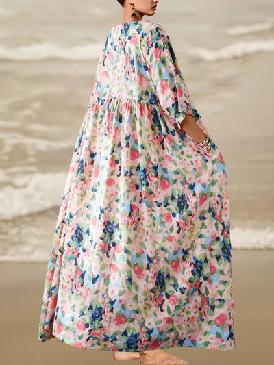 Charlotte™ - Comfortable Floral Maxi Dress