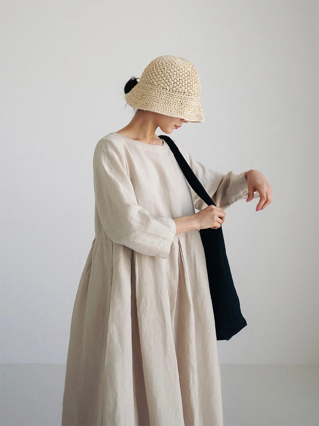 Luna™ - Loose Linen Dresses with Side Pockets