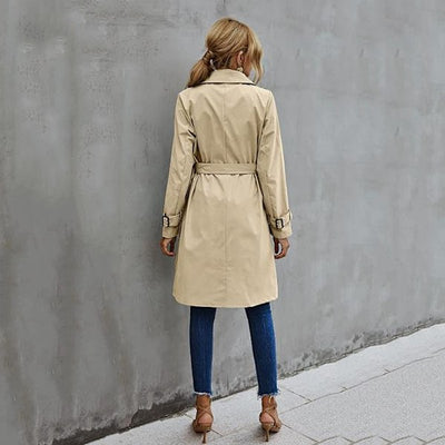 Avery™ - Modern Double-Breasted Windbreaker Coat
