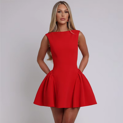 Zoe™ - Stylish Backless High Waist A-line Sexy Mini Dress