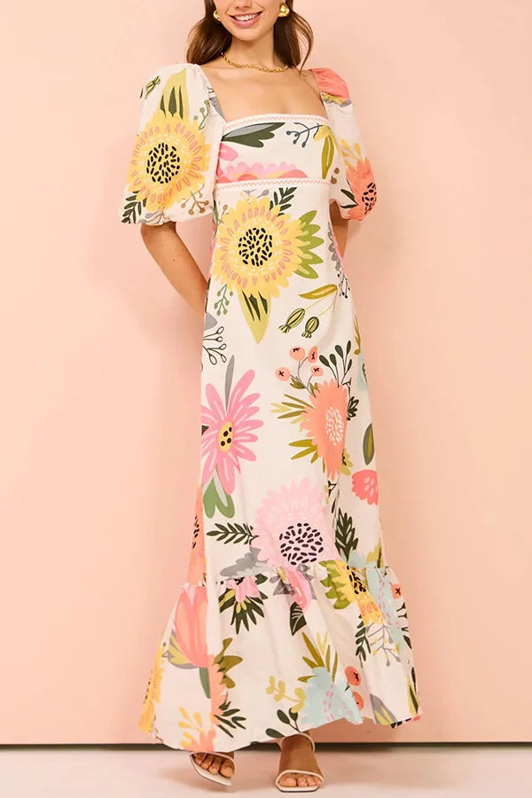 Abigail™ - Stylish Vibrant Floral Maxi Dress