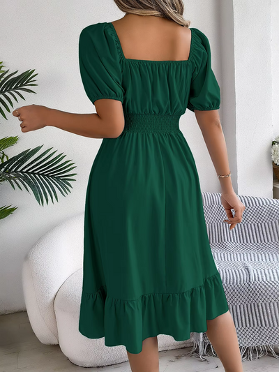 Riley™ - Stylish Short Sleeve V Neck Linen Dress