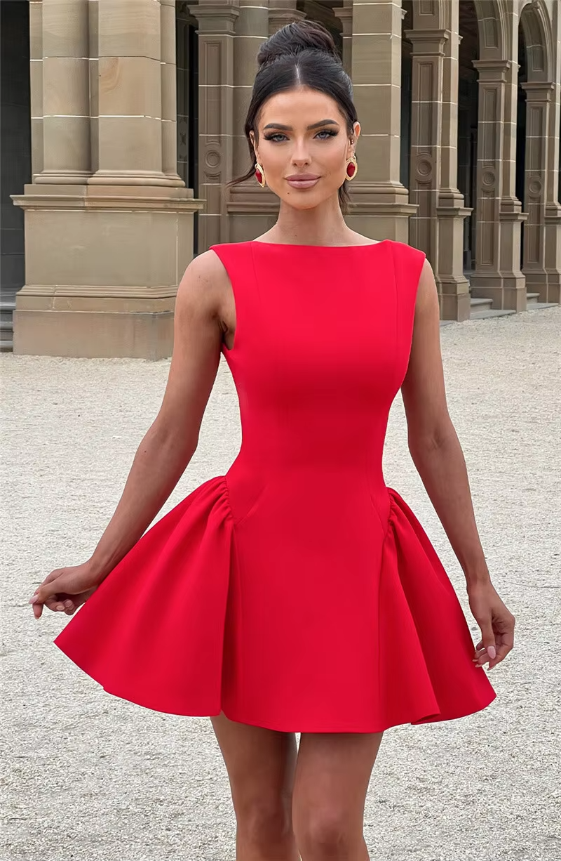 Zoe™ - Stylish Backless High Waist A-line Sexy Mini Dress