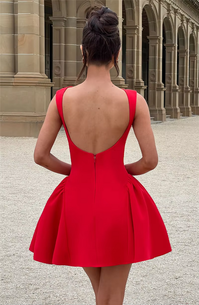 Zoe™ - Stylish Backless High Waist A-line Sexy Mini Dress
