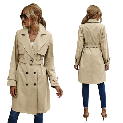 Avery™ - Modern Double-Breasted Windbreaker Coat