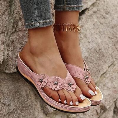 Aria™ - Orthopedic Flowers Clip Toe Sandals