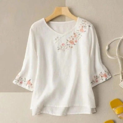 Ella™ - Breathable Linen Blouse