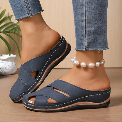 Ella™ - Stylish Round Toe Platform Wedge Sandals