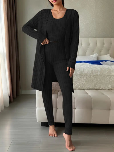 Lina™ - Ribbed Three-Piece Set