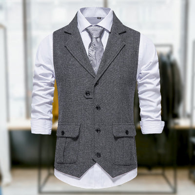 Wyatt™ - Comfortable Classic Retro Style Vest with Pockets