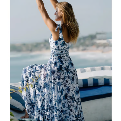Olivia™ - Stylish V Neck Floral One-Piece Swimsuit Set