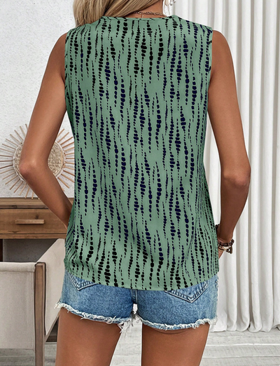 Peyton™ - Sleeveless Casual Printed Blouse