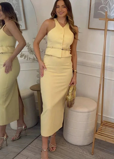 Avery™ - Stylish Sleeveless Summer Suit
