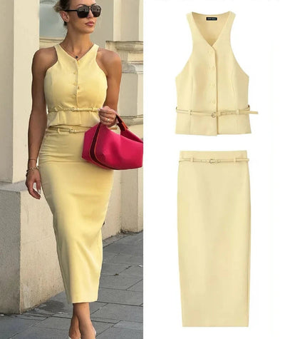 Avery™ - Stylish Sleeveless Summer Suit