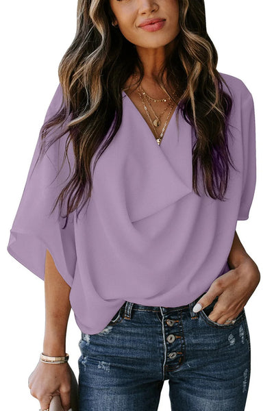 Charlotte™ - Draped Elegance Blouse