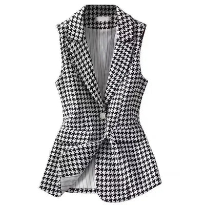 Lina™ - Elegant Checkered Vest