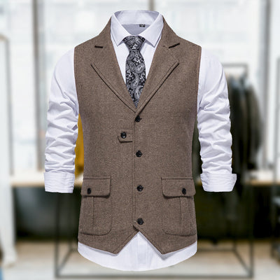 Wyatt™ - Comfortable Classic Retro Style Vest with Pockets