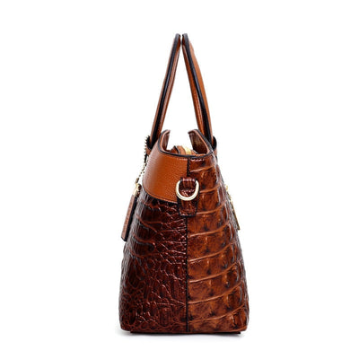 Ella™ - Elegant Handmade Leather Croco Bag