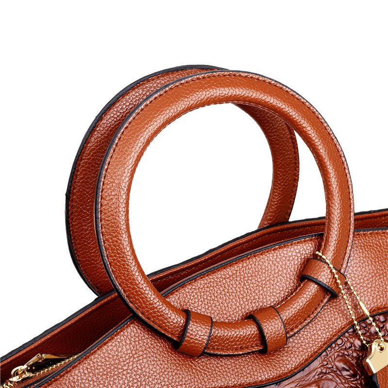 Ella™ - Elegant Handmade Leather Croco Bag