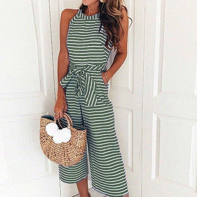 Mia™ - Comfortable Striped Jumpsuit