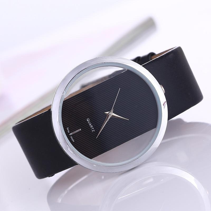 Olivia™ - Elegant Transparent Dial Quartz Watch