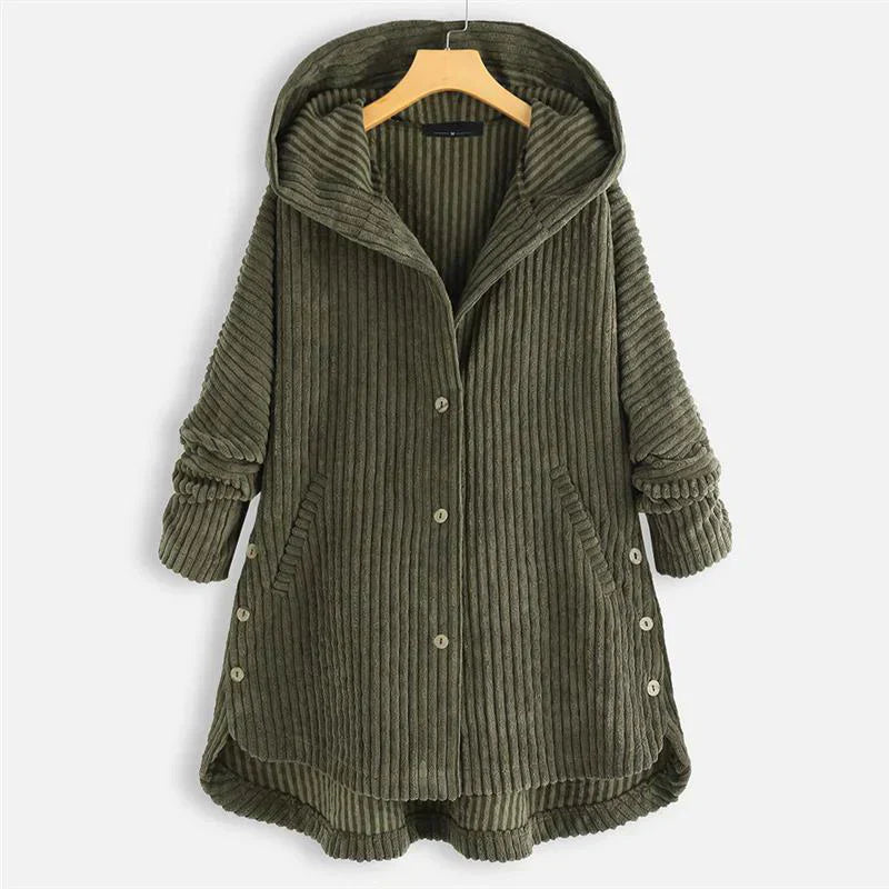 Aria™ - Comfortable Ribbed Hooded Coat