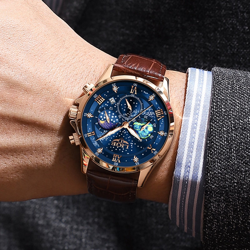 Caleb™ - Elegant Moonphase Watch